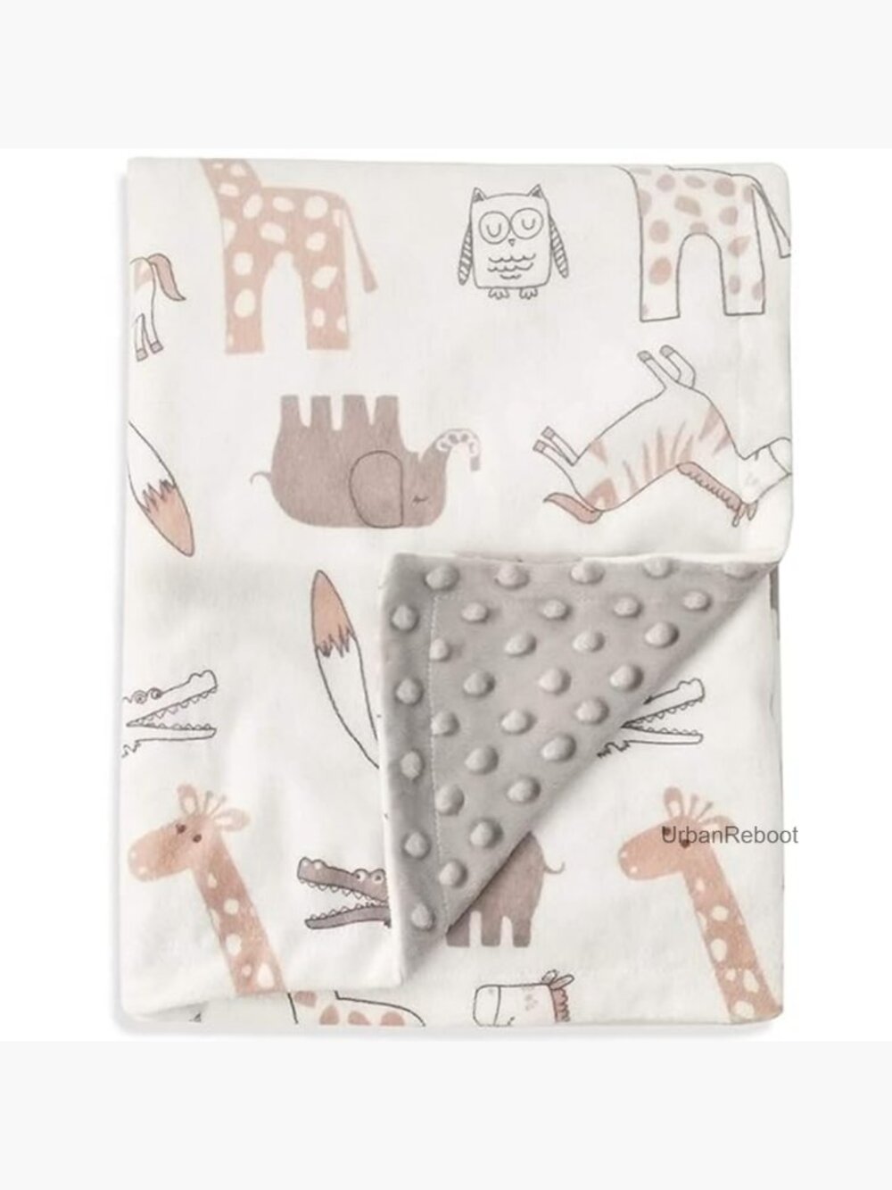 Soft Minky Baby Blanket 30x40 Double Layer Dotted Backing